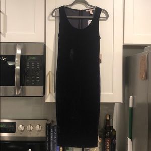 F21 Navy Velvet Dress- NEW
